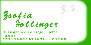 zsofia hollinger business card